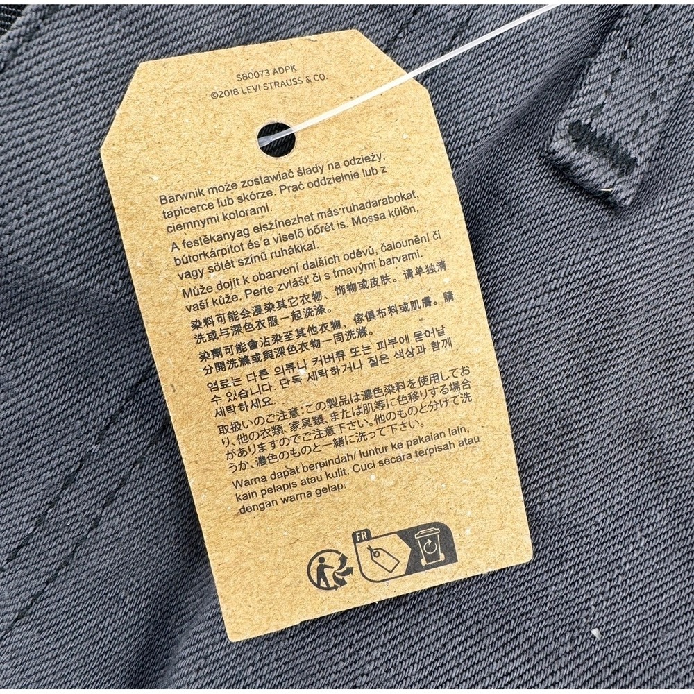 Levi's 511 Slim Fit Jeans Men 34x30 Charcoal Gray Denim Stretch Comfort Mid Rise - Picture 15 of 16